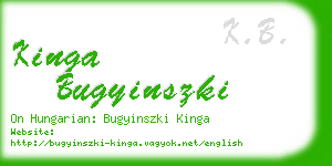 kinga bugyinszki business card